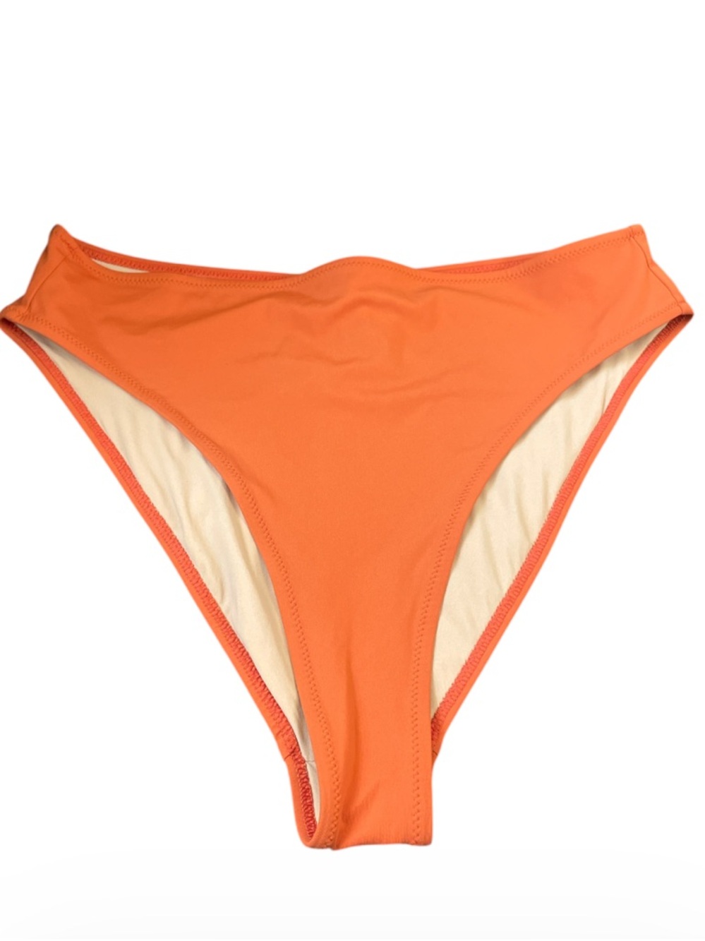 High-Rise Bikini Bottoms — Women's Orange Swim Panty